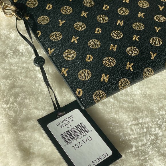 NWT DKNY Large Heritage Logo Wristlet - Picture 5 of 8